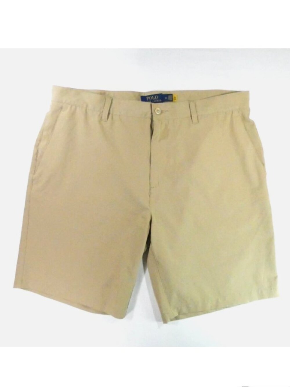 Polo Ralph Lauren 9.5" Swim Trunks Quick Dry Stretch Sz 36 Large Khaki Beige